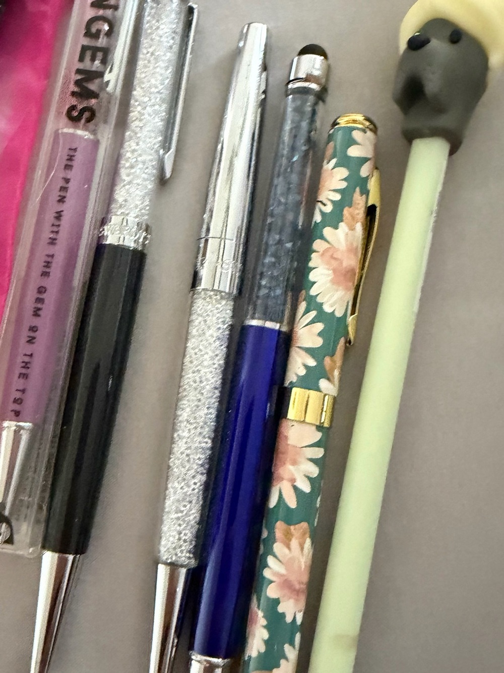 Floral Green and Mixed Color Ballpoint Pen Set - Pick a Pen